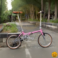 Fnhon Gale 18" • 5 Gear Sensah Mialo • Pink Foldable Foldie Folding Bicycle Bike Litepro 349 Dahon Tern Crius Bifold $52
