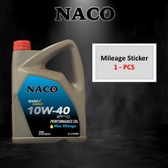 NACO 10w40 4L Semi Synthetic Engine Oil API-SN/CF-4 Car Lubricant 10w-40 4Litre Minyak Hitam Enjin NANO ENERGY