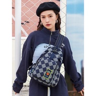 Huamu Corset Bag Backpack Dual-use Female Design Niche Large-capacity Lightweight Street Wear Checke
