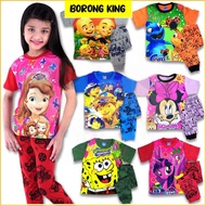 BORONG KING ONLINE_Hot Sale Kids JERSEY Pajamas (2-6Y) HOT ITEM, LOWEST PRICE Baju Tidur Budak Lelaki Perempuan