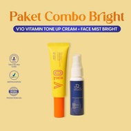 MORLAB-PAKET COMBO BRIGT (V10 TONE UP CREAM + NOURISHING GLOW MIST DIAMOR)