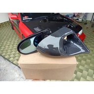 Evo Carbon Cermin Biru Side Mirror Ganador Blue Evo3 Wira Satria GTi Putra Putra Wira Gti Cermin sis