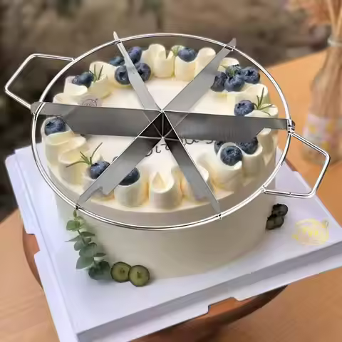 Stainless Steel Cake Divider Thousand-layer Mousse Cake Pizza 6/7/8 Equal Cake Cutting Mold Baking T