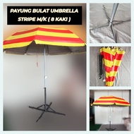PAYUNG BULAT JALUR MERAH KUNING 8 KAKI / PAYUNG NIAGA STRIPE MERAH/KUNING / UMBRELLA