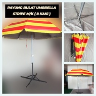 PAYUNG BULAT NIAGA 8KAKI STRIPE MERAH/KUNING /// UMBRELLA