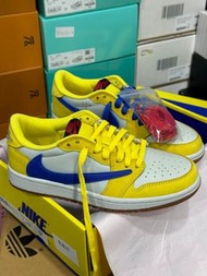 Travis Scott x Air Jordan AJ1 Low OG SP TS聯名倒鉤7.0低幫 黃藍色 DZ4137-700