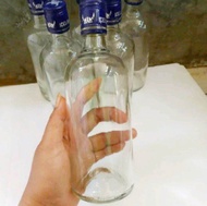 Botol polos botol kaca botol bulat botol bekas Iceland Vodka plus tutup