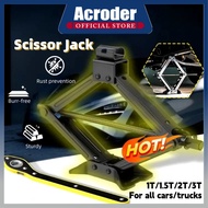 Acroder Car Jack Kit 2 Ton Scissor Jack Kereta Portable Tire Change Tool with Lug Wrench Emergency R