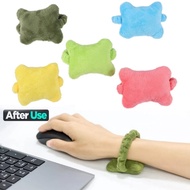 Multifunctional Cute Bow Style Wearable Anti-lost Soft Flannel Mouse Wrist Rest Portable Wrist Guard Support Pad for Office Computer Laptop Keyboard Mouse Wrist Pillow