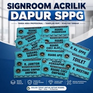 SPPG Kitchen Signroom SPPG MBG Kitchen Room Board/ Acrylic Room Name/