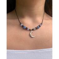 Dainty Gothic Moon necklace