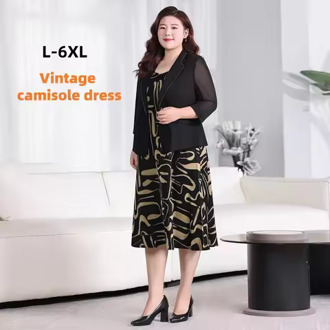 Abstract Print Satin Midi Tank Dress Sleeveless Loose Fit Summer Casual Vacation Wear Elegant Maxi D