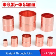 T2 Copper Pipe Joint Straight Through Air Conditioning Pipe Welding Joint Equal Diameter Thickened J