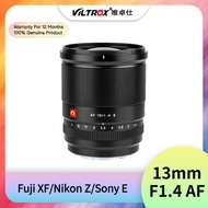 Viltrox 13mm F1.4 APS-C Auto Focus Large Aperture Lens for Camera Fuji XF Nikon Z Sony E Mount