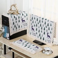 Computer Dust Cover Cotton Linen Desktop Computer Cover Protective Cover Simple Host Cpu LCD Monitor