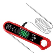 Two-Probe Food Thermometer Foldable Digital BBQ Thermometer Meat Thermometer NBDR