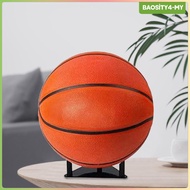 [PromotionMY] Acrylic Ball Stand Rack Decoration Football Stand for Sports Ball Rugby Ball Black