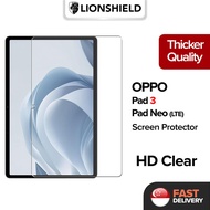 (SG) LionShield OPPO Pad 3 / Pad Neo (LTE) Screen Protector, 9H Tempered Glass, HD Clear, Smooth Tou