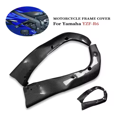 YZF-R6 ABS Carbon Look Frame Cover Frame Protector Side Panel Fairing Motorcycle Accessories For Yam