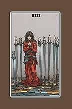 Eight of Swords - Tarot Card Notebook - Card No.62 (Color Ed.): A5 Ruled Lined Tarot Journal Diary S