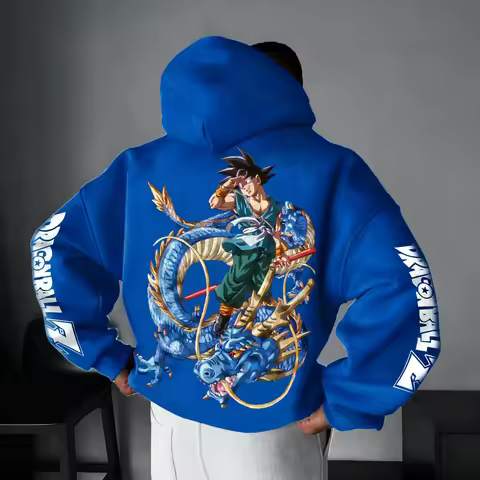 Dragon Ball Co-branded Hoodie Autumn/Winter New Men's and Women's Anime Printed Loose Casual Harajuk