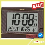 【Direct From Japan】Seiko Clock Cage clock, cuckoo clock, digital, electric wave, dark brown metallic, 150 x 210 x 22mm SQ448B, with stand: 145 x 210 x 71mm