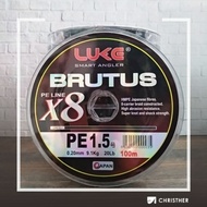 PE BRUTUS X8 Braided Line 100 m Braided PE Dyneema Fishing Line/