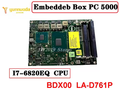 Original For Embeddeb Box PC 5000 Laptop motherboard With SR2DT I7-6820EQ CPU 8M1J7 08M1J7 TW-08M1J7