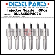 6x Common Rail Injector Nozzle Tip DLLA152P1071 for John Deere 9.0d / Injector 095000-6480 RE528407 