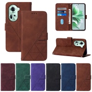 Magnetic Attraction Leather Case for OPPO Reno 11 Reno11 Pro Case Global EUR Holster Flip Cover Wallet Phone Bags Fundas Coque