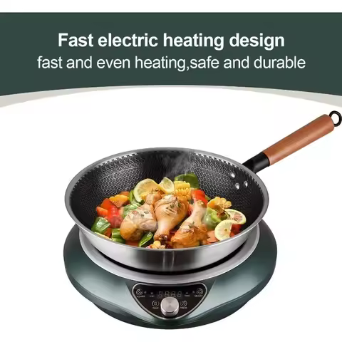 Wok Induction Cooktop 1700W 120V Burner Induction Electric Electric Stove Hot Plate Evenly