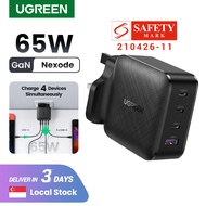 UGREEN 65W GaN PD Fast Charger Quick Charge 3C1A 3 Type C 1 USB A Charger with QC Portable for Ipad Pro 2021 MacBook M1 iPhone 15 14 13 Pro Max iPhone 15 Plus XR Macbook Air 4 2020 Pro Sumsang S22 Ultra S21(Safety Mark 210426-11)