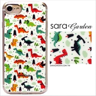 【Sara Garden】客製化 軟殼 蘋果 iphone7plus iphone8plus i7+ i8+ 手機殼 保護套 全包邊 掛繩孔 手繪可愛恐龍