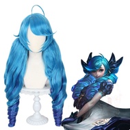 Hi Coser Lol League of Legends Spirit Doll Gwen Cos Wig 4 Tail Game Big Skin 119W วิกสำหรับตัวละครใน