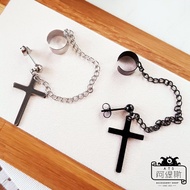 316L Medical Steel Ear Hook Chain Needle Type Cross Fine Earrings Bone Small Single Price Artis B40 