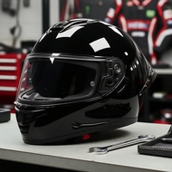 LVS-703 Unisex Full Face Motorcycle Helmet with Dual Lens, All Seasons Riding Safety Approved Topi K
