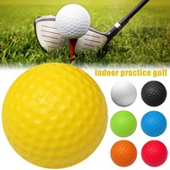 （20 pcs） Golf Ball for Practice ลูกกอล์ฟฝึกซ้อมในที่ร่ม (Q008) สีเหลือง แบบยาง ลูกบอลฟองน้ำกอล์ฟ Gol