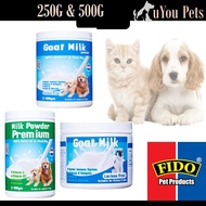 ☬FIDO Premium Cat  Dog Milk Powder  Goat Milk Powder 500g  250g - (Fido Susu Kucing, Goat Milk)✫