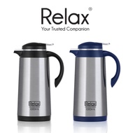 Relax SUS 304 Stainless Steel Thermal Jug Carafe Glass Interior 1.6L D4100 Vacuum Flask, 1600ml