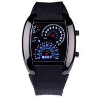 Men’s Fashion Digital Wristwatch Sports Aviation LED Electronic Watch Fan Racing Dashboard Watch for