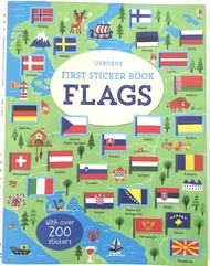 Flags first sticker book 🌟มาใหม่🌟สมุดภาพสติ๊กเกอร์ (เนื้อหาเป็นภาษาอังกฤษ)​ Usborne sticker book หนั