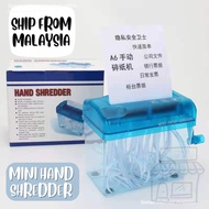 🔥 SHIP FROM MALAYSIA🔥Mini Paper Shredder Manual Portable Office Cutter A6 A4 Size A6迷你手动碎纸机桌面手摇式文件粉碎机