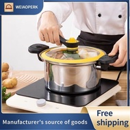 【Free Shipping】Stainless Steel Non Stick Frying Pan Multi Functional Micro Pressure Pot Stewed Soup Pot Home Pressure Cooker Induction Cooker Gas Stove High Pressure