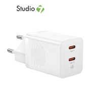 อะแดปเตอร์ Baseus Wall Charger 2 USB-C 40W White (TISI) by Studio7