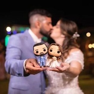 照片客製化情侶Funko Pop公仔 訂製新郎新娘人像模型 婚禮新婚