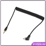 [PrettyiaMY] 3.5mm to Male  Sync Cable with Screw Lock for Trigger  Spring Cord 1.1ft-3.28ft (34-100