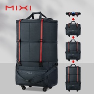 Mixi Foldable Travel Bag Hand Carry Duffel Bag with Wheels Expandable Rolling Travel Bag Waterproof 