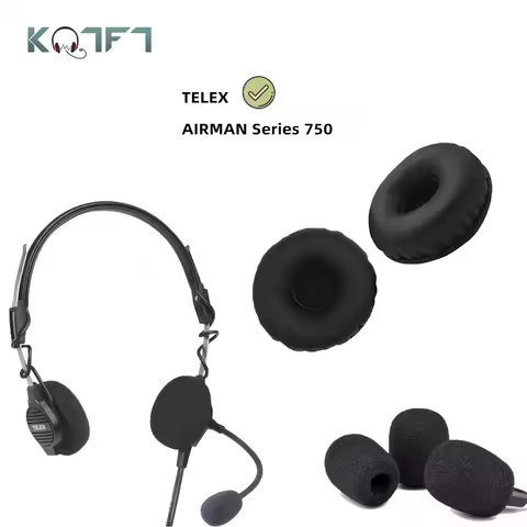 KQTFT 1 Set of Replacement EarPads for TELEX AIRMAN Series 750 Aviation Headset EarPads Earmuff Cove