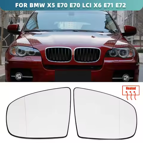 For BMW X5 E70 2007-2013 X6 E71 E72 2008-2014 Rear View Mirror Side Mirror Glass Heated  Adjustment