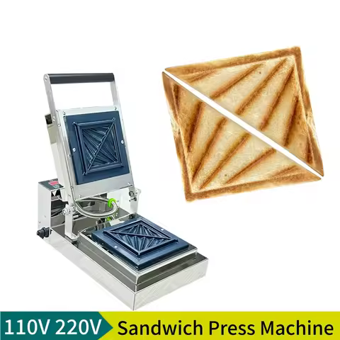 Electric Breakfast Machine Hamburg Sandwich Maker Pocket Square Waffle Maker Custom Logo Gelato Pani